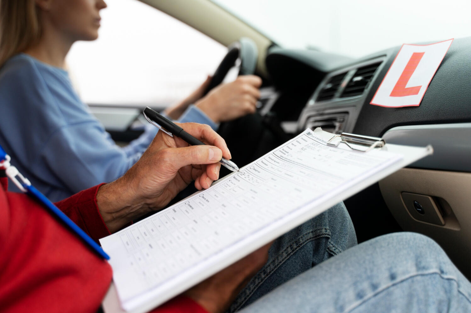 Core Driving School Driving instructor teaching a student at Core Driving School